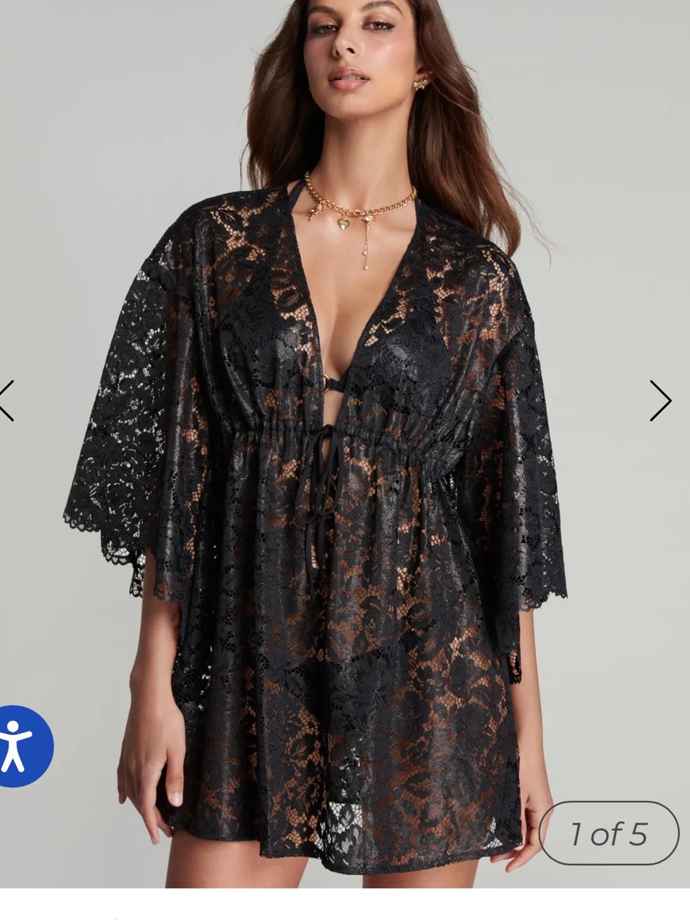 AP Black Lace Kaftan
